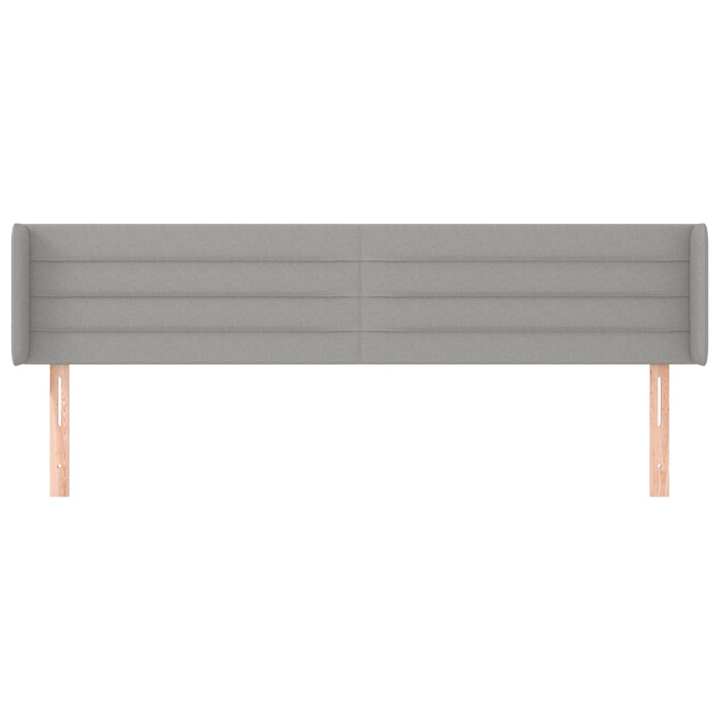 vidaXL Κεφαλάρι με Πτερύγια Ανοιχτό Γκρι 163x16x78/88 εκ. Υφασμάτινο