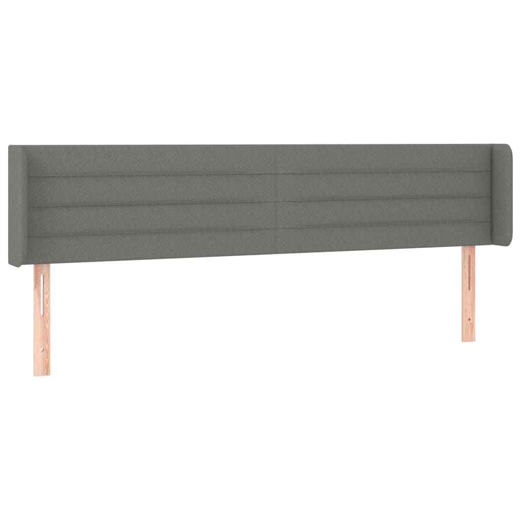 vidaXL Κεφαλάρι με Πτερύγια Σκούρο Γκρι 163x16x78/88 εκ. Υφασμάτινο