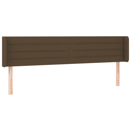 vidaXL Κεφαλάρι με Πτερύγια Σκούρο Καφέ 163x16x78/88 εκ. Υφασμάτινο