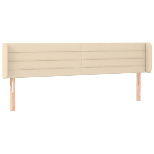 vidaXL Κεφαλάρι με Πτερύγια Κρεμ 163x16x78/88 εκ. Υφασμάτινο