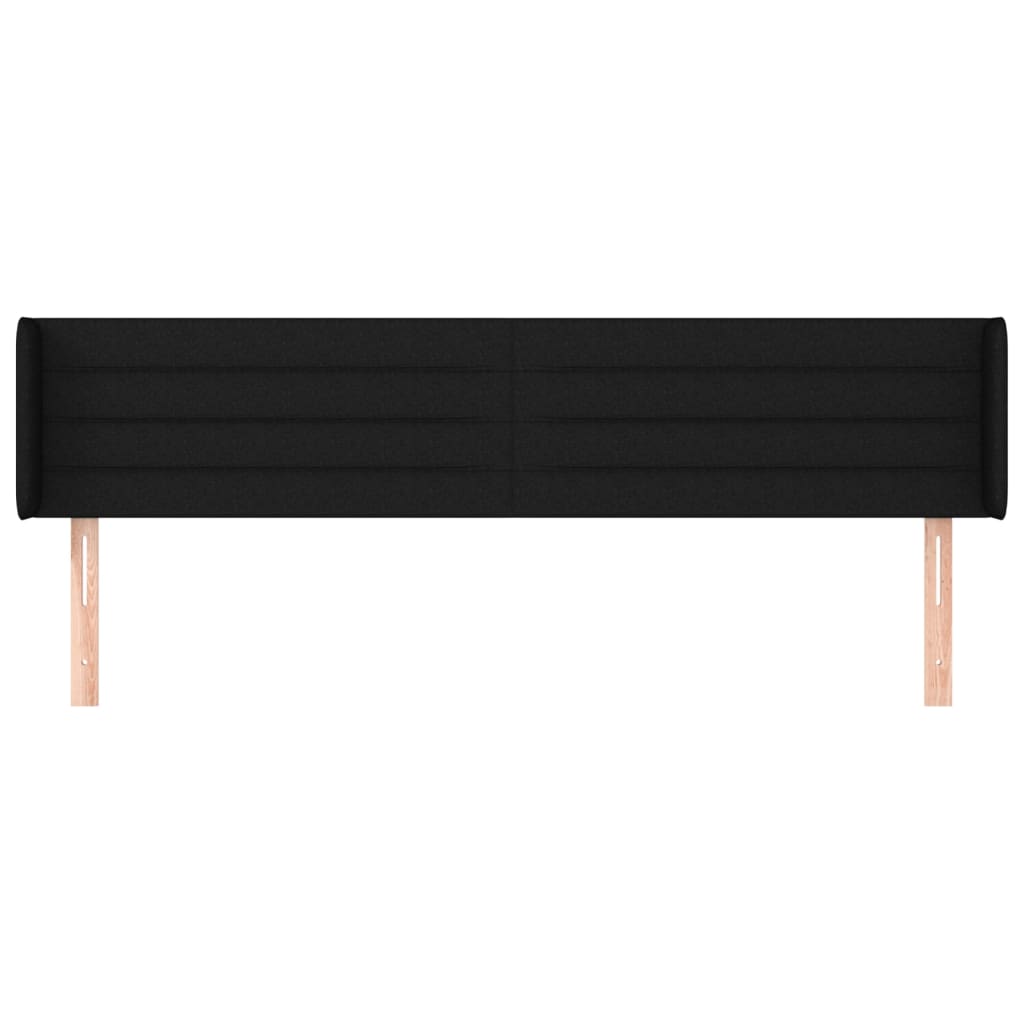 vidaXL Κεφαλάρι με Πτερύγια Μαύρο 183x16x78/88 εκ. Υφασμάτινο