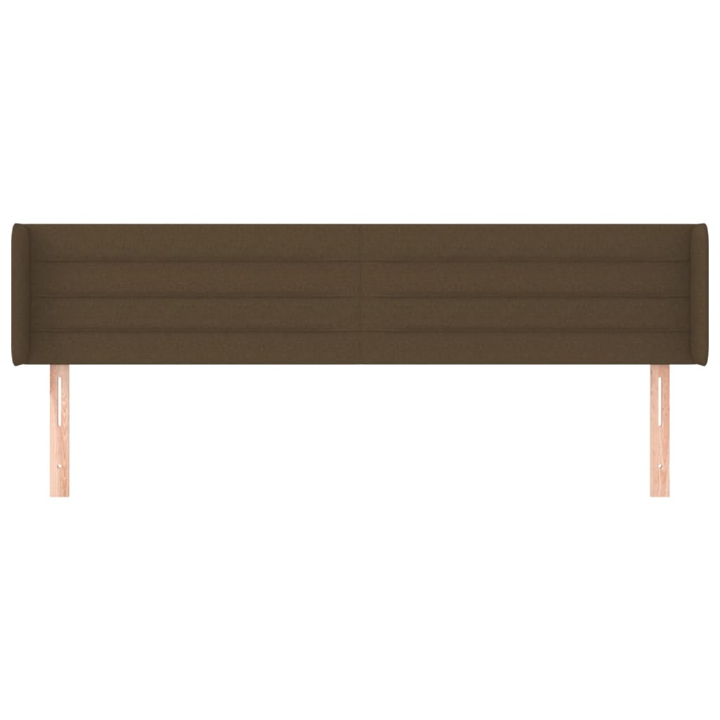 vidaXL Κεφαλάρι με Πτερύγια Σκούρο Καφέ 183x16x78/88 εκ. Υφασμάτινο
