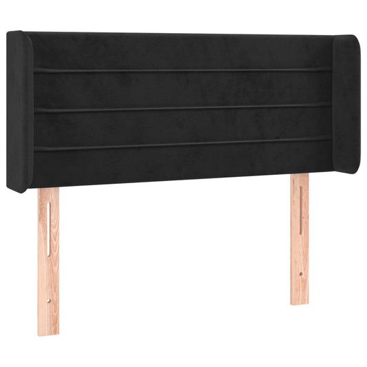 vidaXL Κεφαλάρι με Πτερύγια Μαύρο 83x16x78/88 εκ. Βελούδινο
