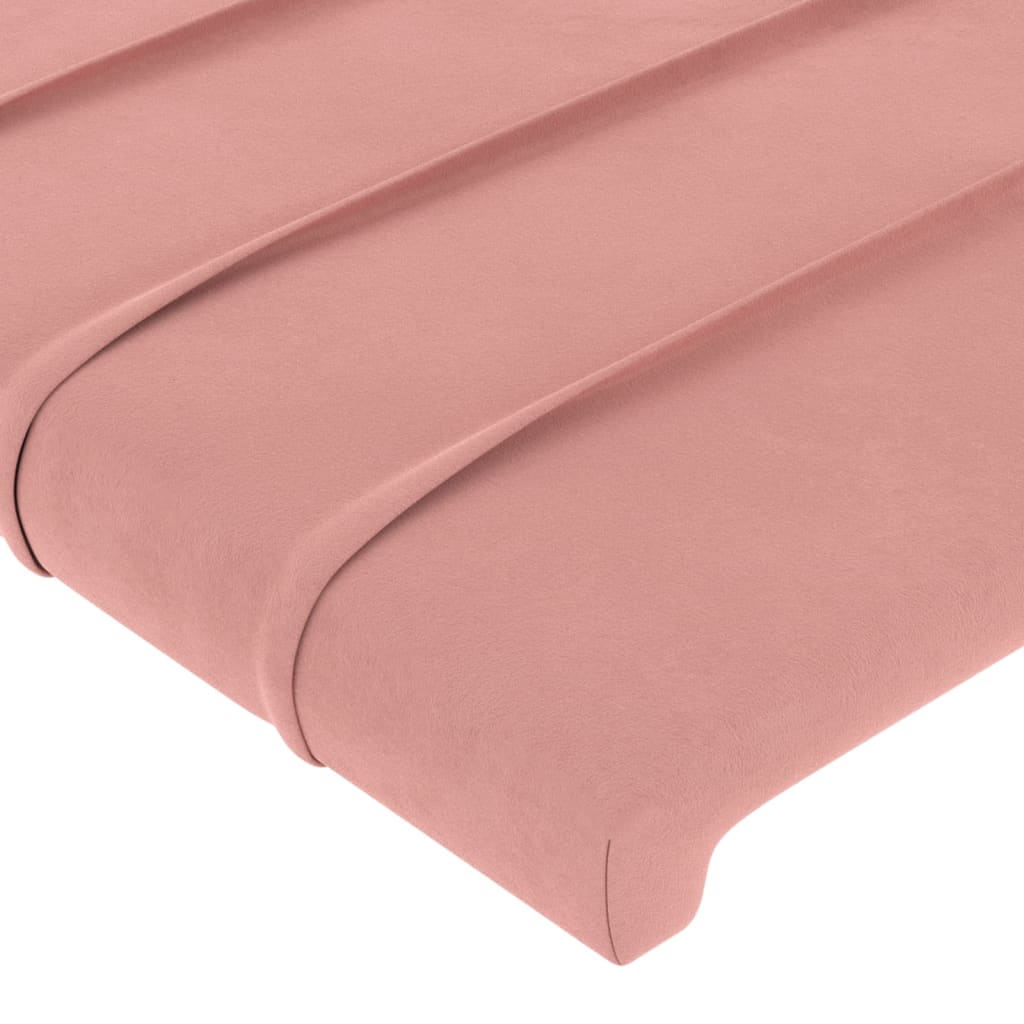 vidaXL Κεφαλάρι με Πτερύγια Ροζ 83x16x78/88 εκ. Βελούδινο