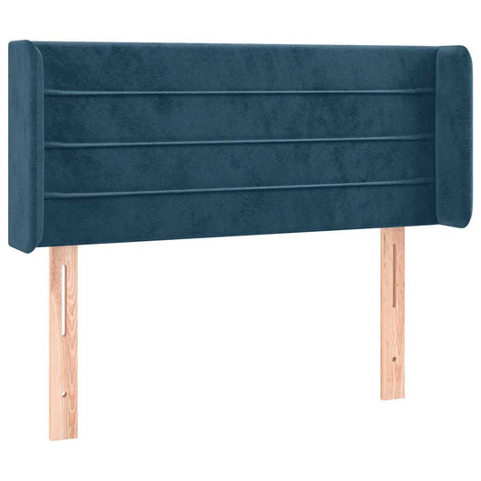 vidaXL Κεφαλάρι με Πτερύγια Σκούρο Μπλε 103x16x78/88 εκ. Βελούδινο