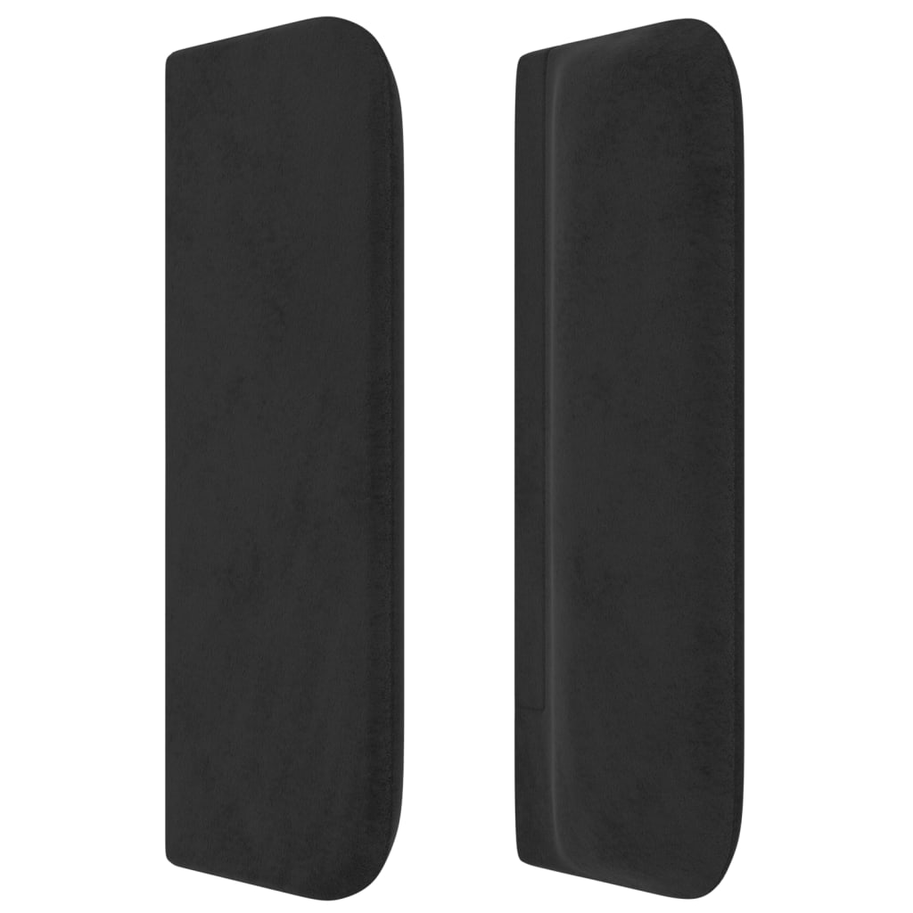 vidaXL Κεφαλάρι με Πτερύγια Μαύρο 163x16x78/88 εκ. Βελούδινο