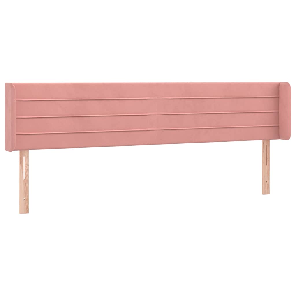 vidaXL Κεφαλάρι με Πτερύγια Ροζ 163x16x78/88 εκ. Βελούδινο