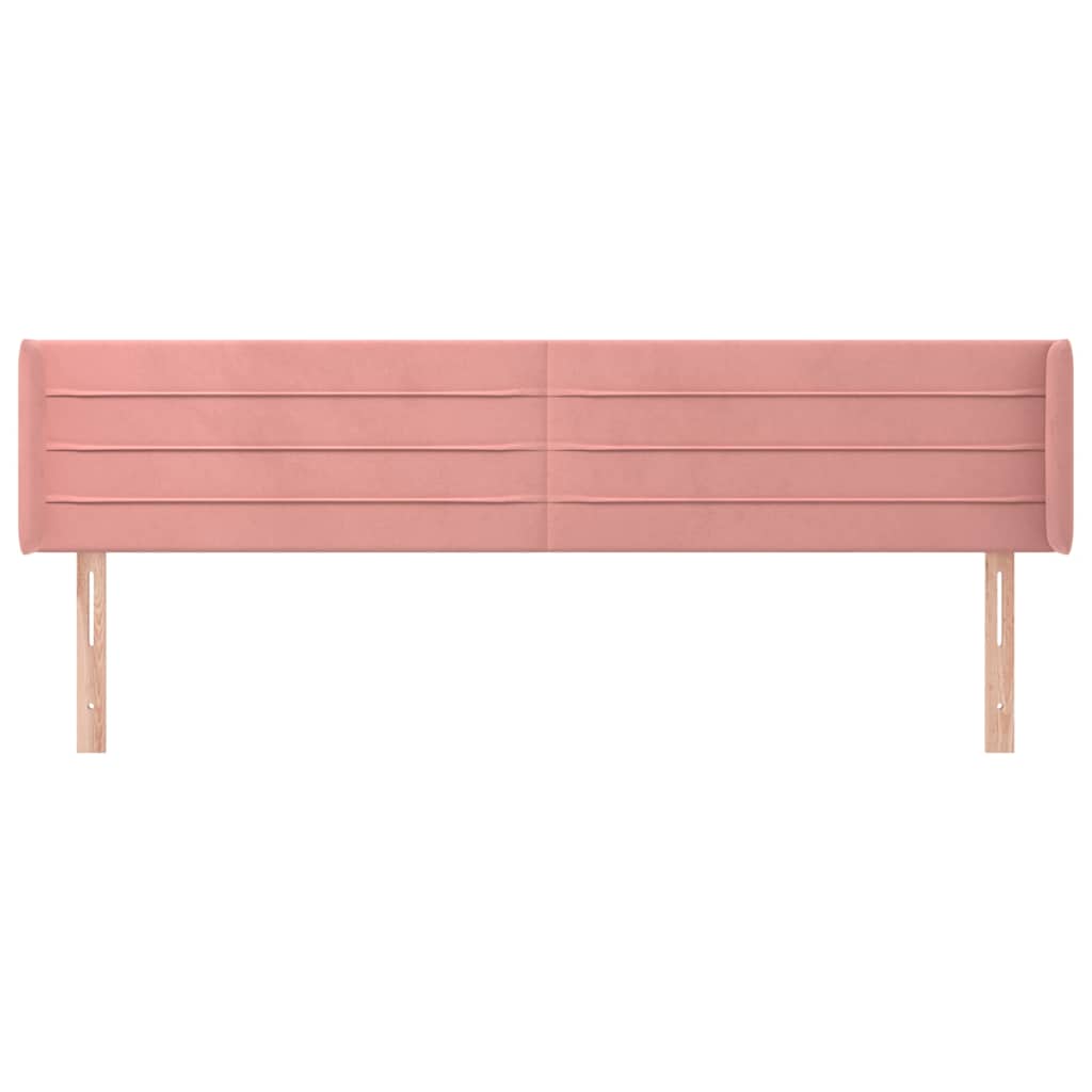 vidaXL Κεφαλάρι με Πτερύγια Ροζ 163x16x78/88 εκ. Βελούδινο