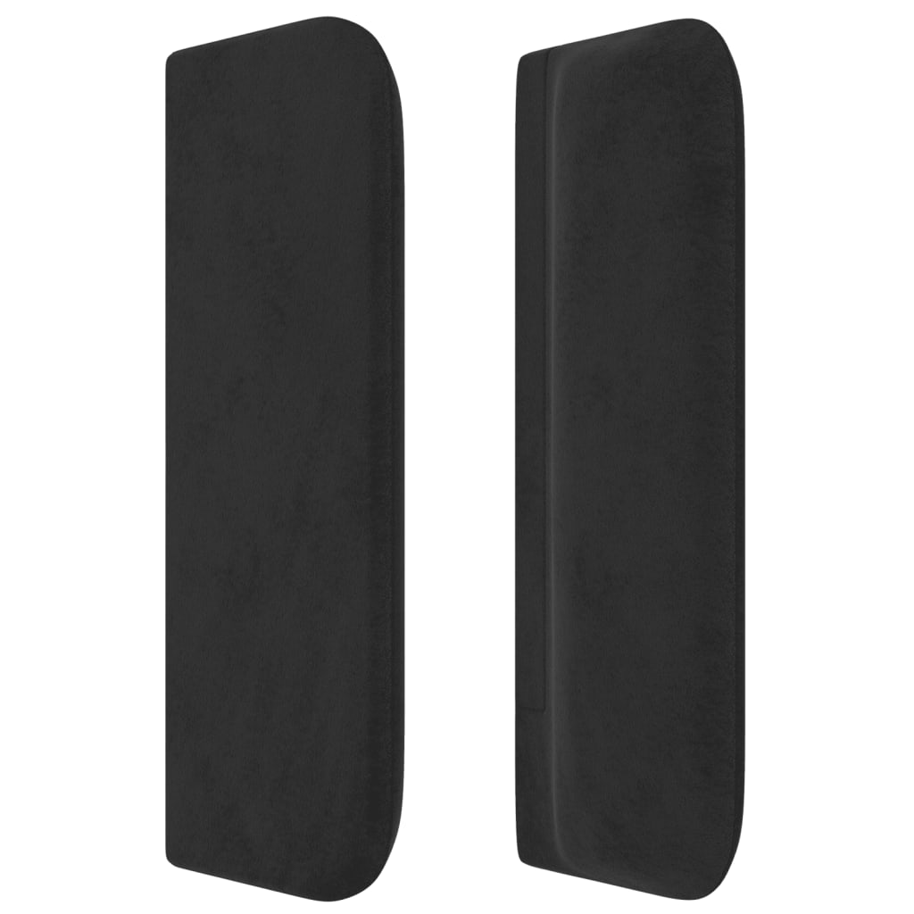 vidaXL Κεφαλάρι με Πτερύγια Μαύρο 183x16x78/88 εκ. Βελούδινο