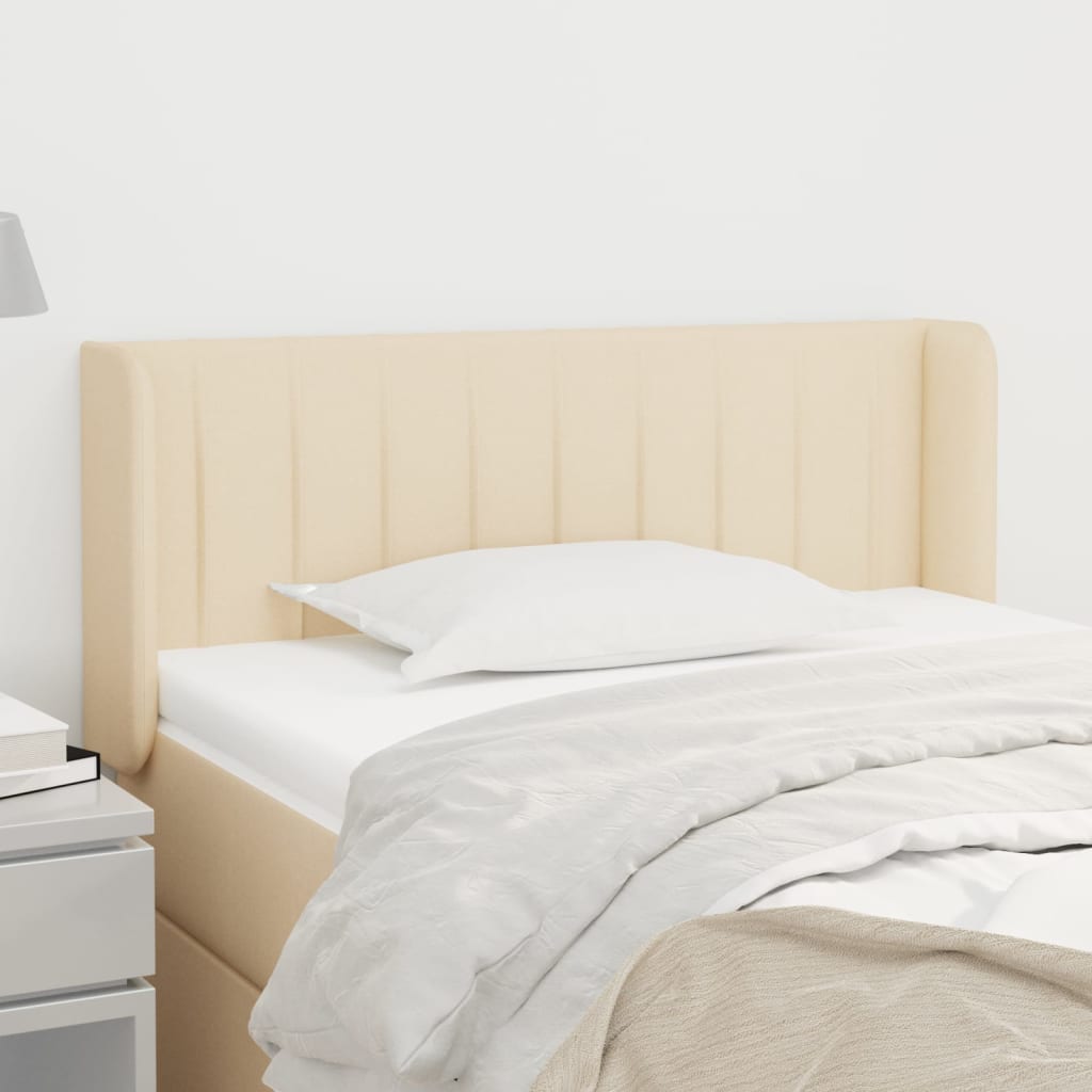 vidaXL Κεφαλάρι με Πτερύγια Κρεμ 83x16x78/88 εκ. Υφασμάτινο