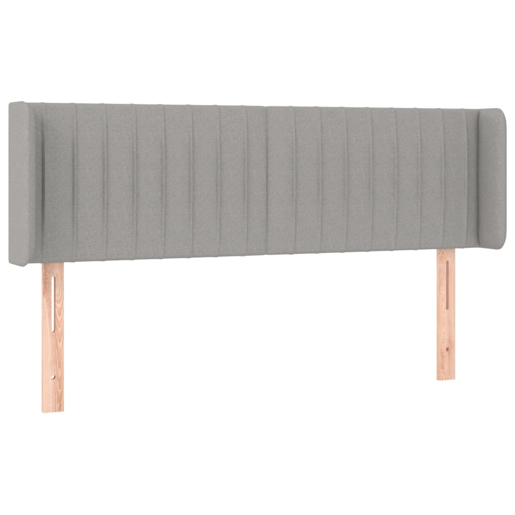 vidaXL Κεφαλάρι με Πτερύγια Ανοιχτό Γκρι 147x16x78/88 εκ. Υφασμάτινο