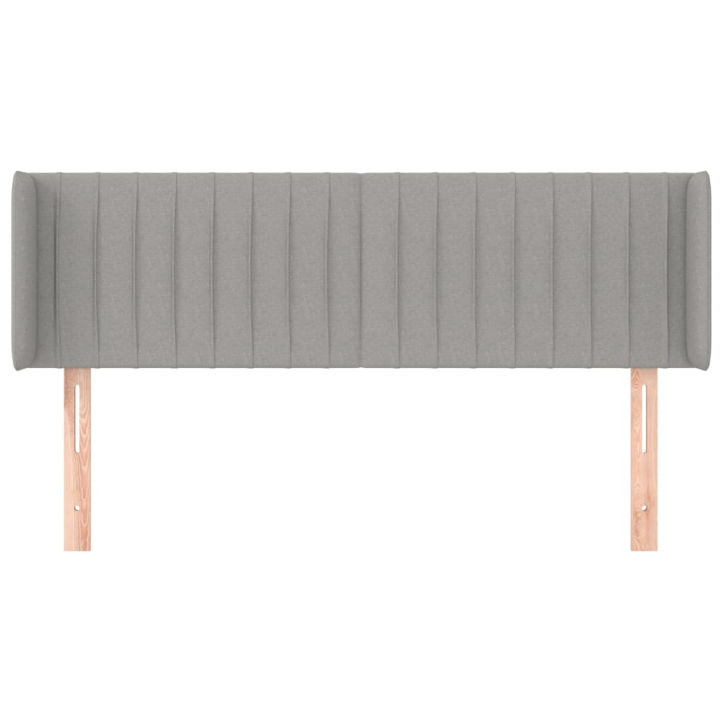 vidaXL Κεφαλάρι με Πτερύγια Ανοιχτό Γκρι 147x16x78/88 εκ. Υφασμάτινο