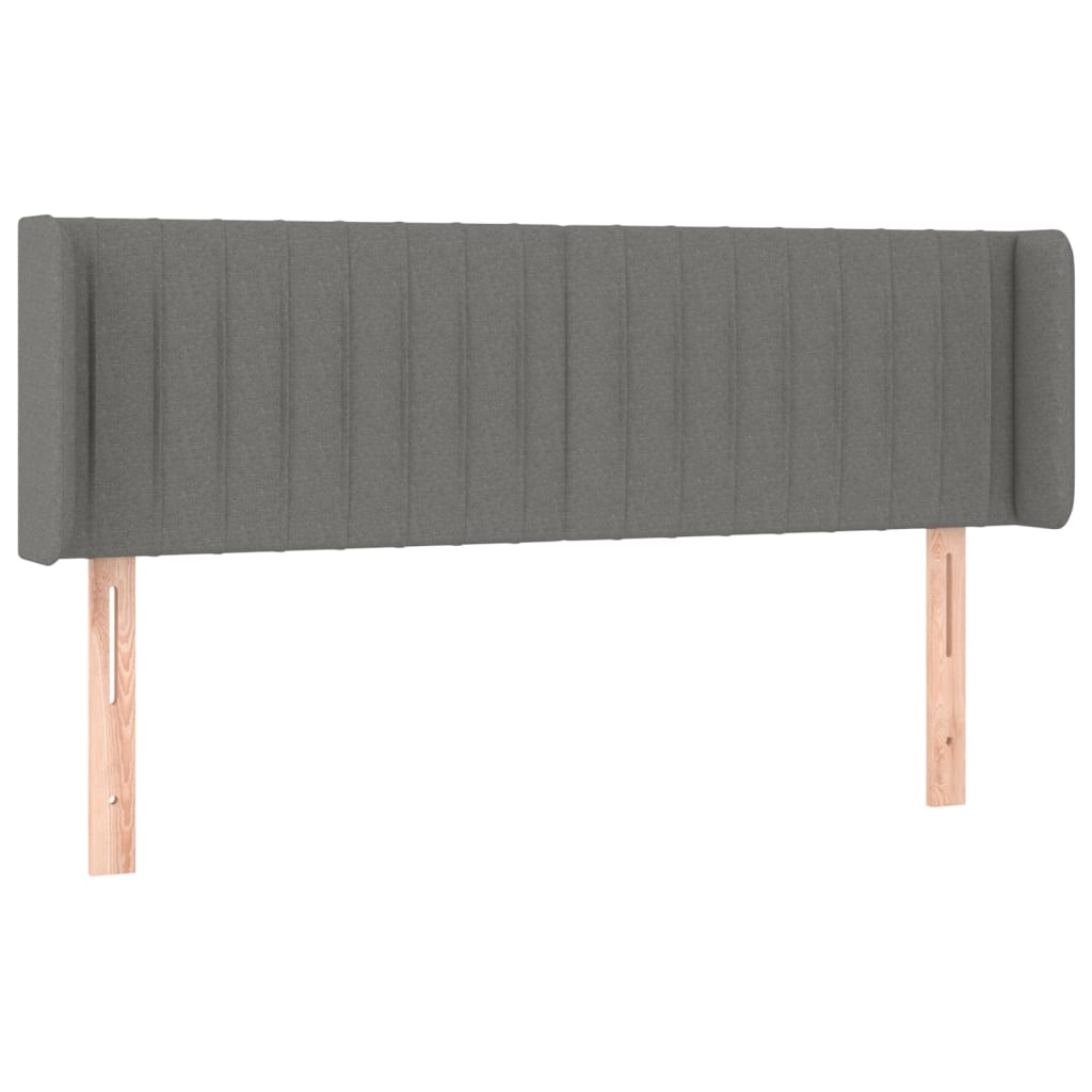 vidaXL Κεφαλάρι με Πτερύγια Σκούρο Γκρι 147x16x78/88 εκ. Υφασμάτινο