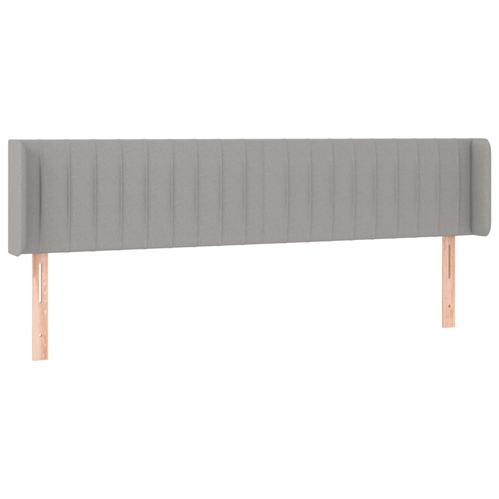 vidaXL Κεφαλάρι με Πτερύγια Ανοιχτό Γκρι 163x16x78/88 εκ. Υφασμάτινο
