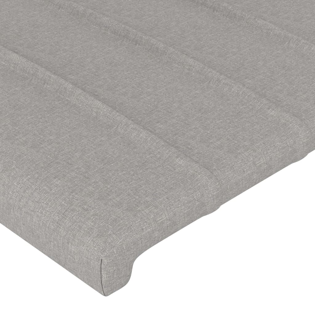 vidaXL Κεφαλάρι με Πτερύγια Ανοιχτό Γκρι 163x16x78/88 εκ. Υφασμάτινο