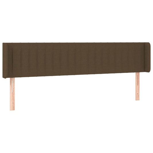 vidaXL Κεφαλάρι με Πτερύγια Σκούρο Καφέ 163x16x78/88 εκ. Υφασμάτινο