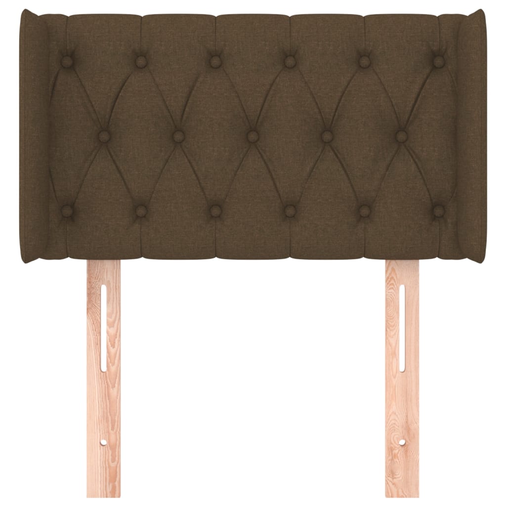 vidaXL Κεφαλάρι με Πτερύγια Σκούρο Καφέ 83x16x78/88 εκ. Υφασμάτινο