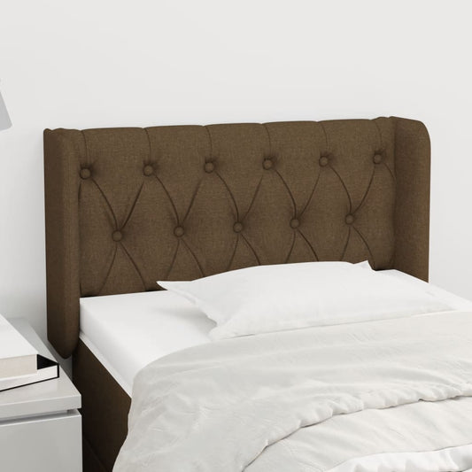 vidaXL Κεφαλάρι με Πτερύγια Σκούρο Καφέ 83x16x78/88 εκ. Υφασμάτινο