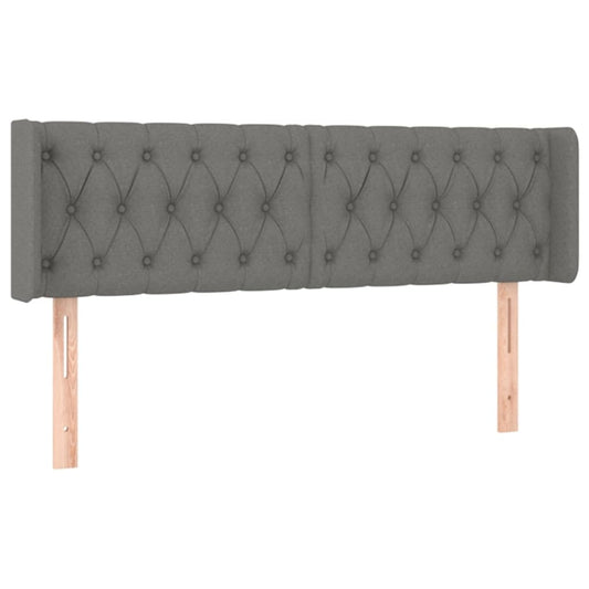 vidaXL Κεφαλάρι με Πτερύγια Σκούρο Γκρι 147x16x78/88 εκ. Υφασμάτινο