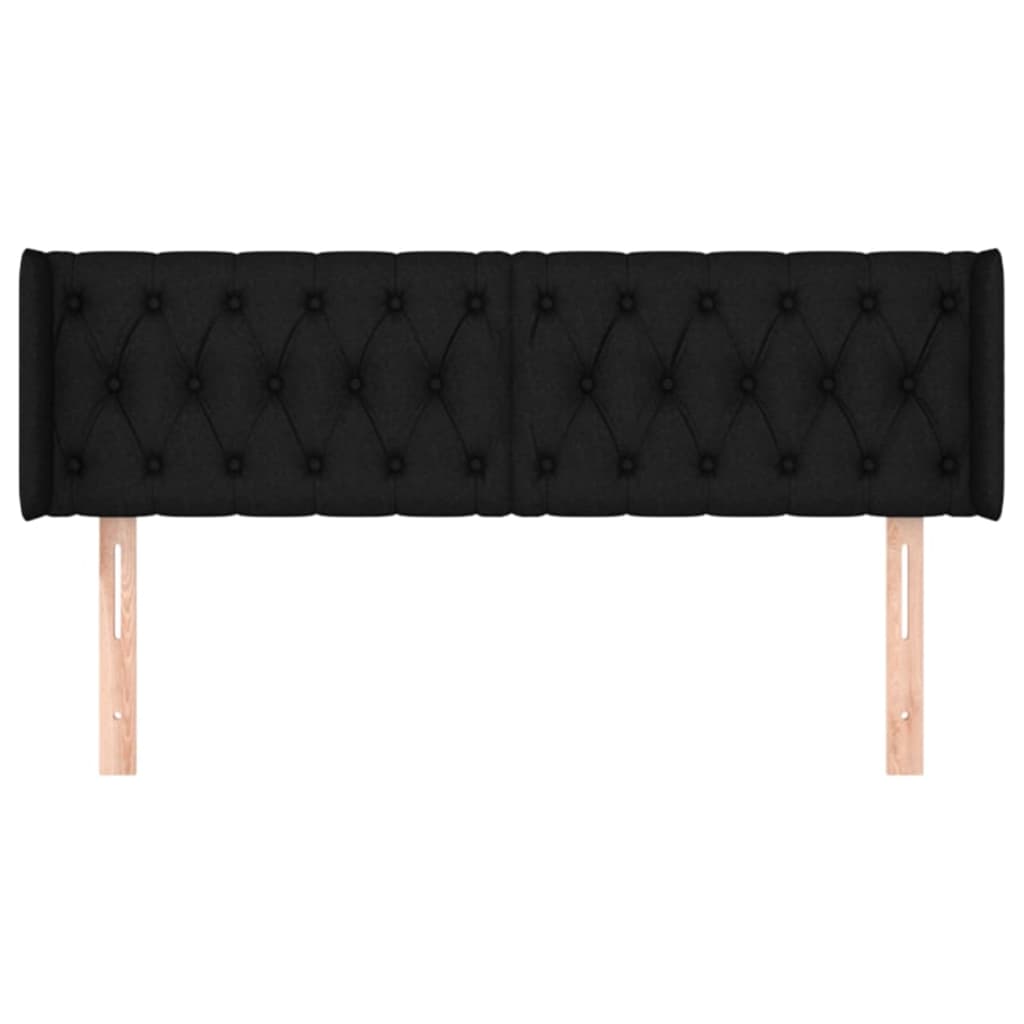 vidaXL Κεφαλάρι με Πτερύγια Μαύρο 147x16x78/88 εκ. Υφασμάτινο