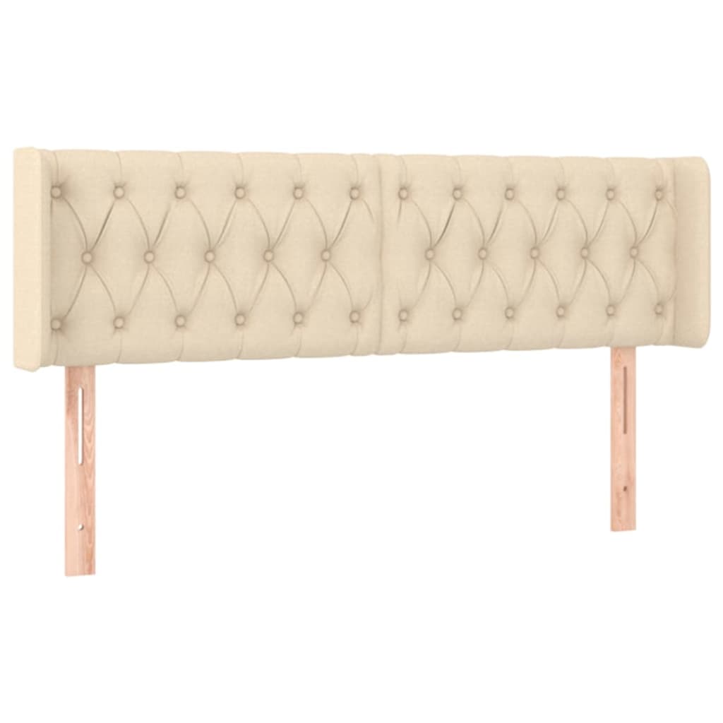 vidaXL Κεφαλάρι με Πτερύγια Κρεμ 163x16x78/88 εκ. Υφασμάτινο