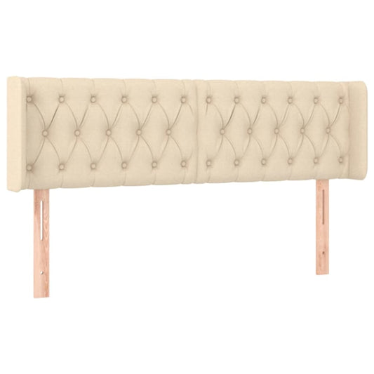 vidaXL Κεφαλάρι με Πτερύγια Κρεμ 163x16x78/88 εκ. Υφασμάτινο