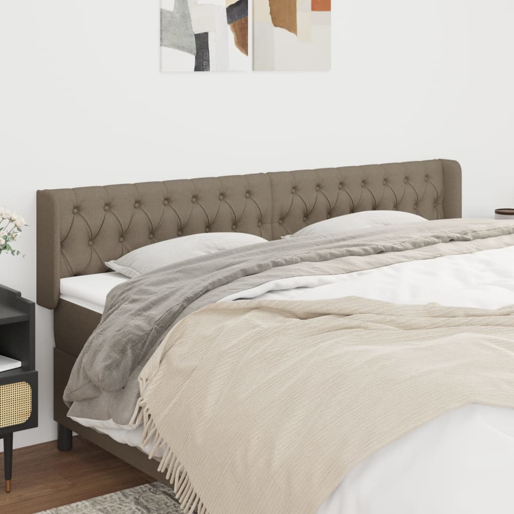 vidaXL Κεφαλάρι με Πτερύγια Taupe 183x16x78/88 εκ. Υφασμάτινο