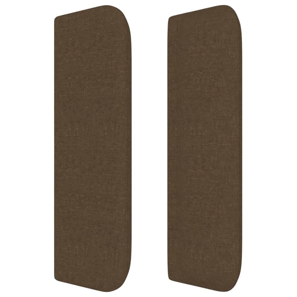 vidaXL Κεφαλάρι με Πτερύγια Σκούρο Καφέ 203x16x78/88 εκ. Υφασμάτινο