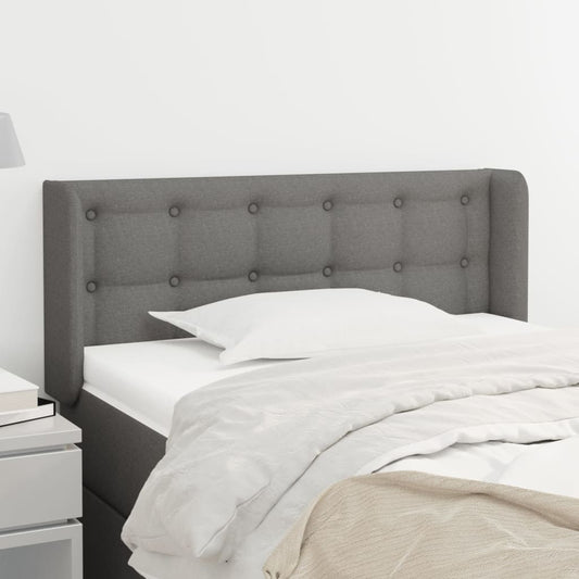 vidaXL Κεφαλάρι με Πτερύγια Σκούρο Γκρι 83x16x78/88 εκ. Υφασμάτινο