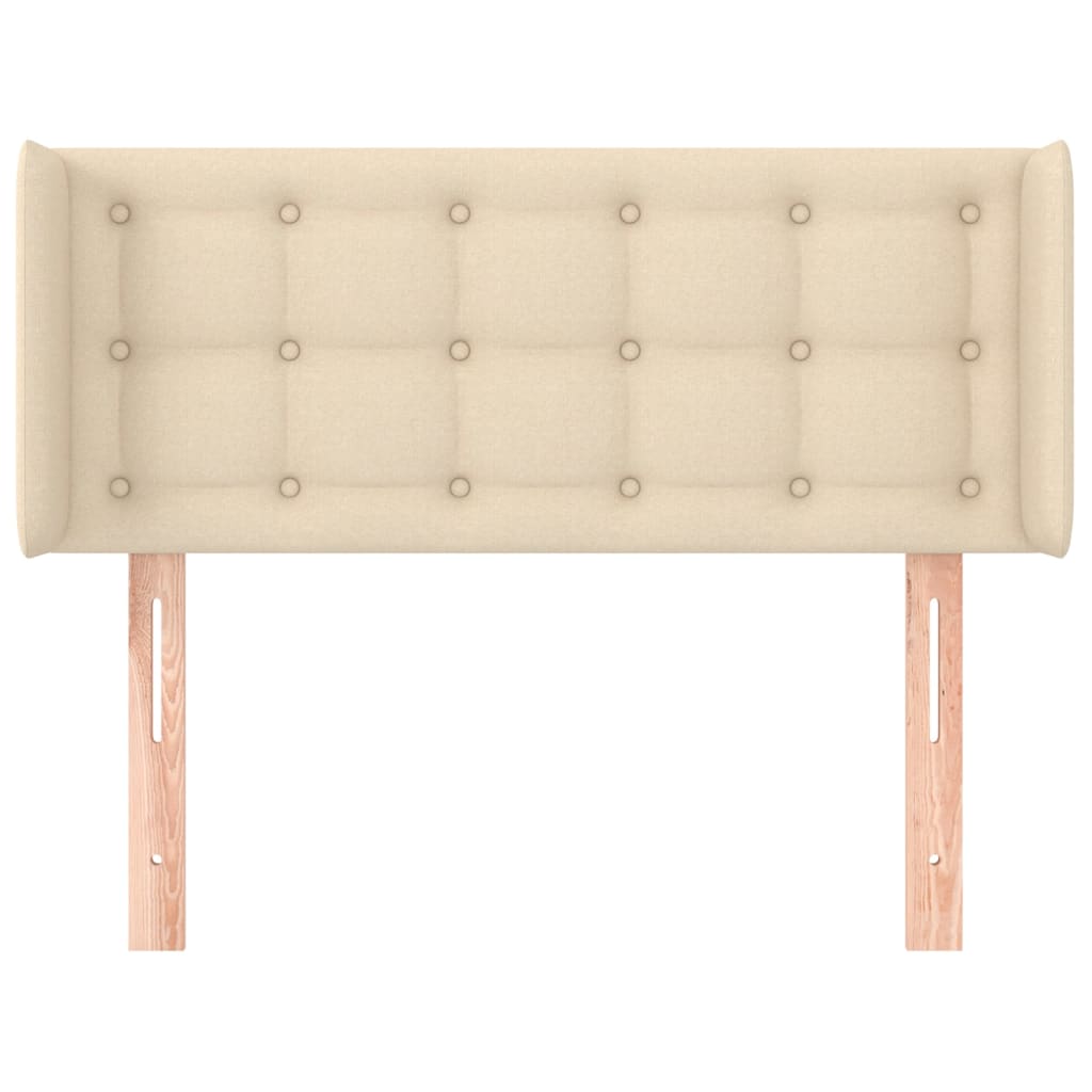 vidaXL Κεφαλάρι με Πτερύγια Κρεμ 83x16x78/88 εκ. Υφασμάτινο