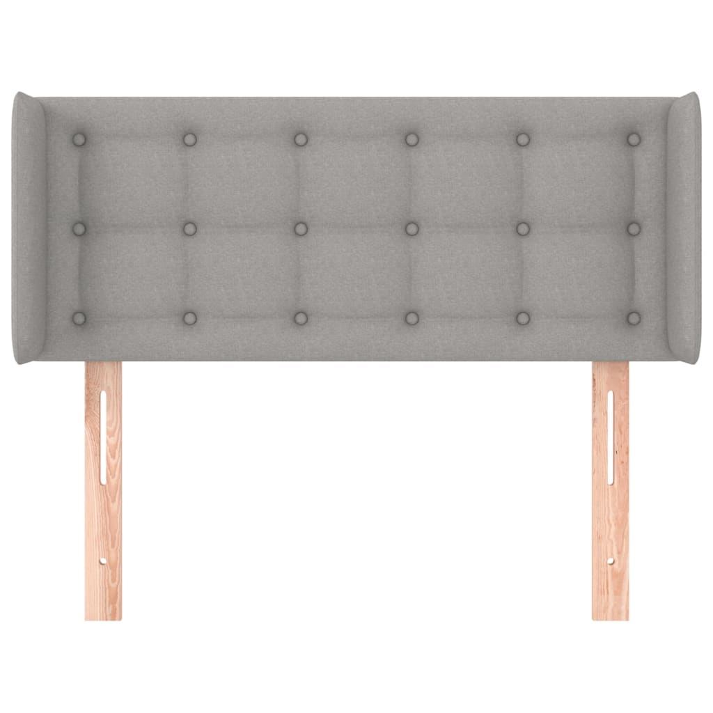 vidaXL Κεφαλάρι με Πτερύγια Ανοιχτό Γκρι 93x16x78/88 εκ. Υφασμάτινο