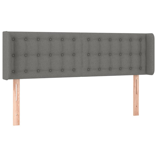 vidaXL Κεφαλάρι με Πτερύγια Σκούρο Γκρι 147x16x78/88 εκ. Υφασμάτινο