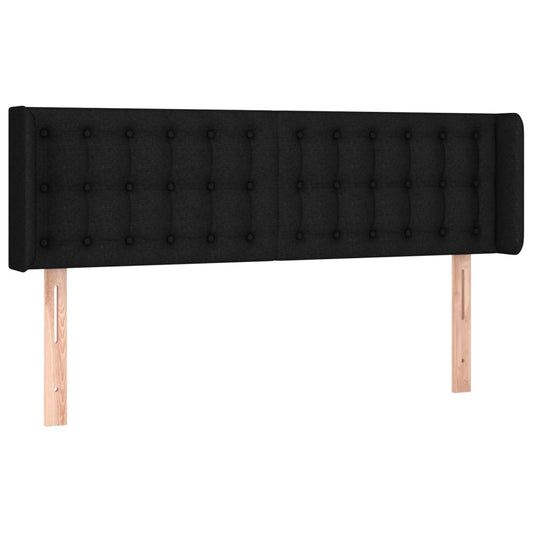 vidaXL Κεφαλάρι με Πτερύγια Μαύρο 147x16x78/88 εκ. Υφασμάτινο