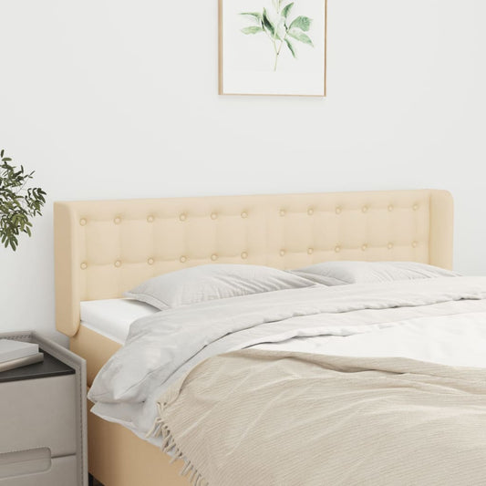 vidaXL Κεφαλάρι με Πτερύγια Κρεμ 147x16x78/88 εκ. Υφασμάτινο