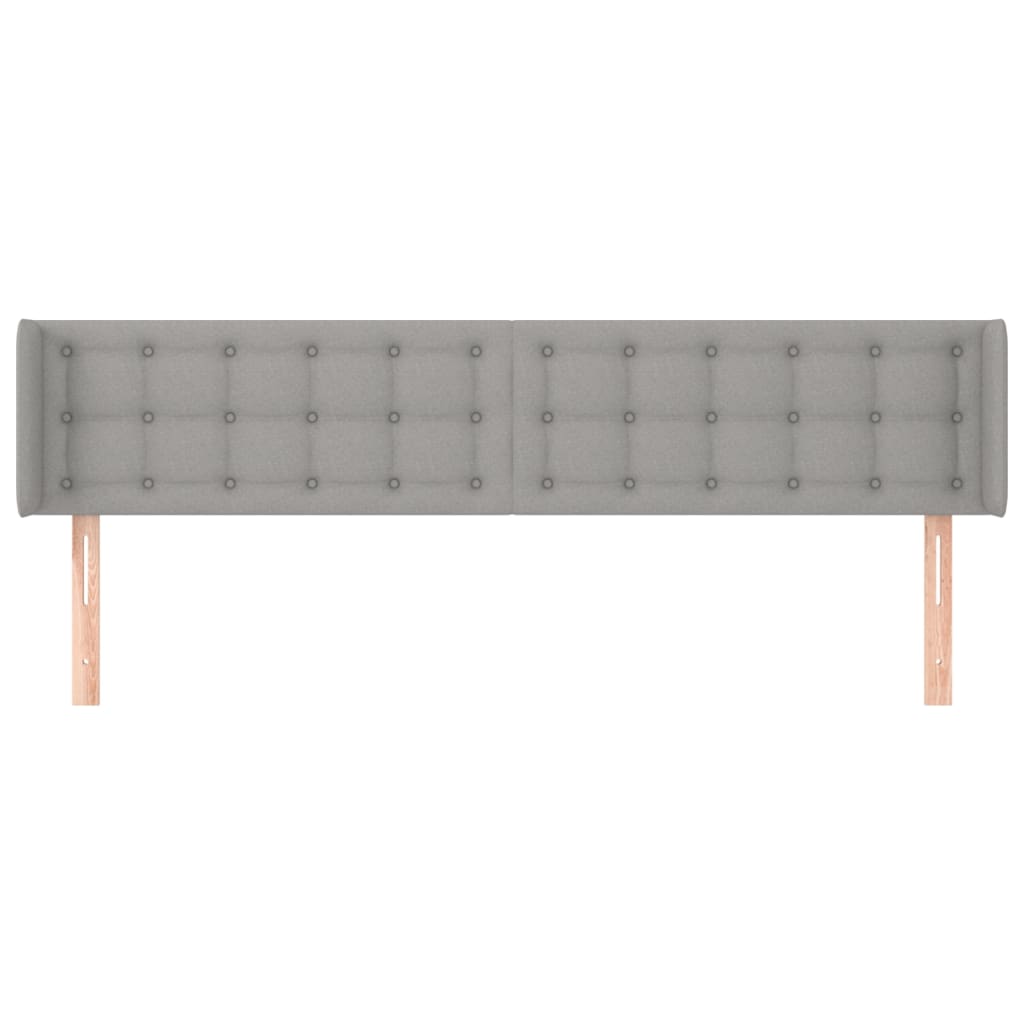 vidaXL Κεφαλάρι με Πτερύγια Ανοιχτό Γκρι 163x16x78/88 εκ. Υφασμάτινο