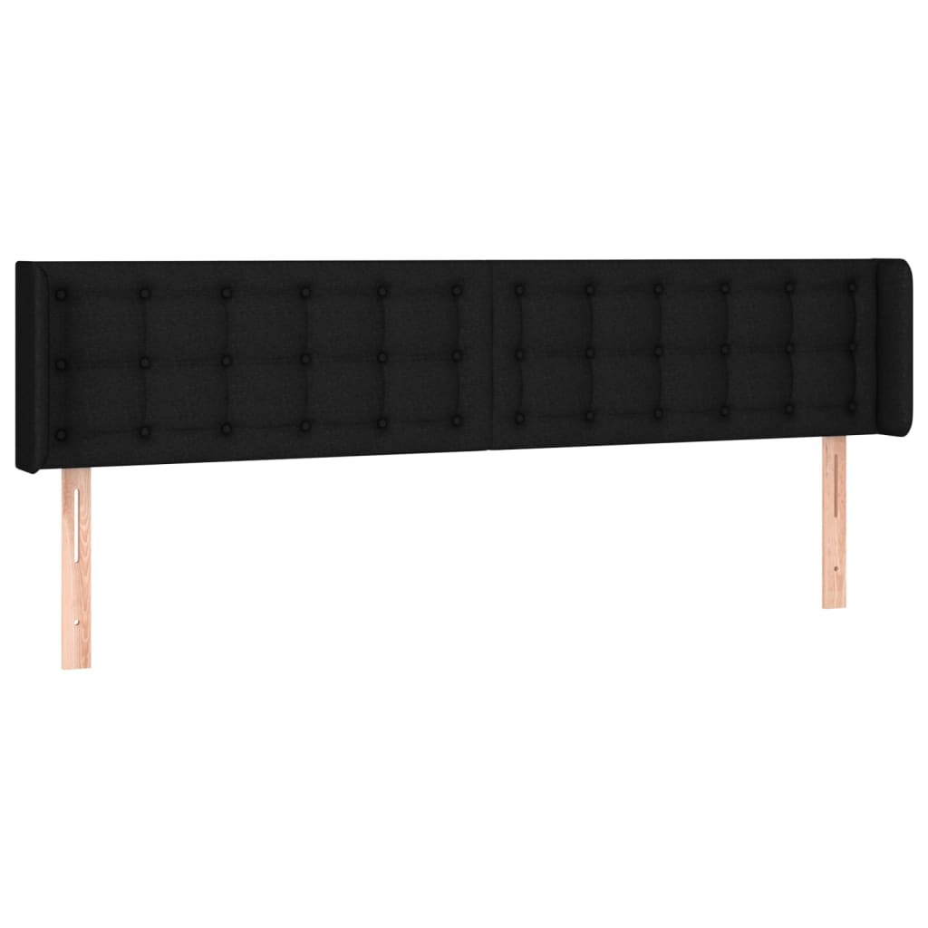 vidaXL Κεφαλάρι με Πτερύγια Μαύρο 163x16x78/88 εκ. Υφασμάτινο