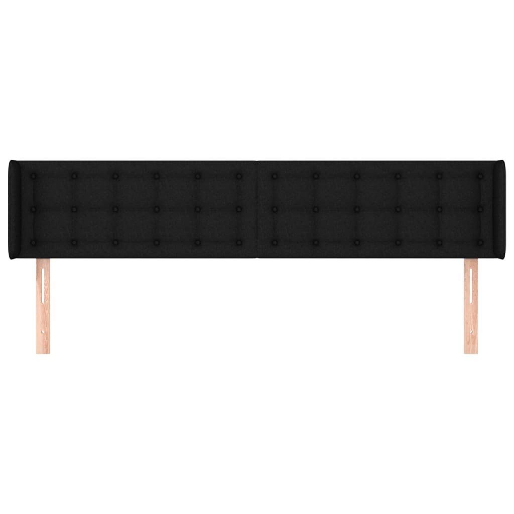 vidaXL Κεφαλάρι με Πτερύγια Μαύρο 163x16x78/88 εκ. Υφασμάτινο