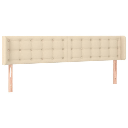 vidaXL Κεφαλάρι με Πτερύγια Κρεμ 163x16x78/88 εκ. Υφασμάτινο