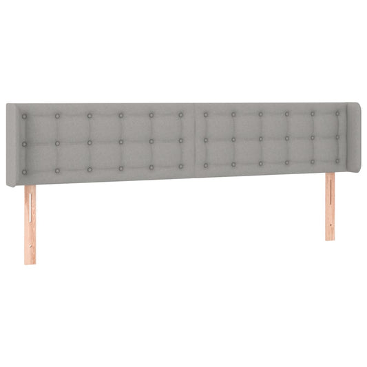 vidaXL Κεφαλάρι με Πτερύγια Ανοιχτό Γκρι 183x16x78/88 εκ. Υφασμάτινο