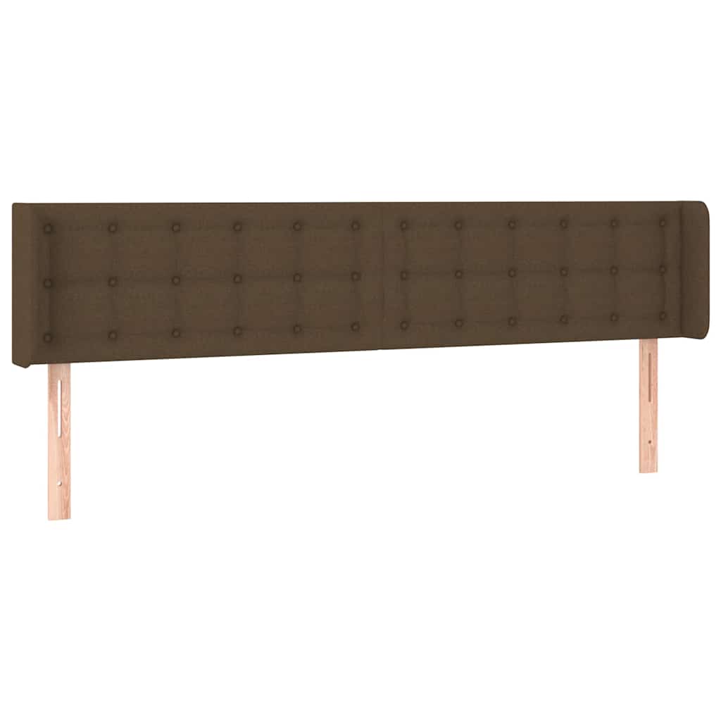 vidaXL Κεφαλάρι με Πτερύγια Σκούρο Καφέ 183x16x78/88 εκ. Υφασμάτινο