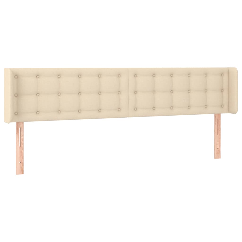 vidaXL Κεφαλάρι με Πτερύγια Κρεμ 183x16x78/88 εκ. Υφασμάτινο