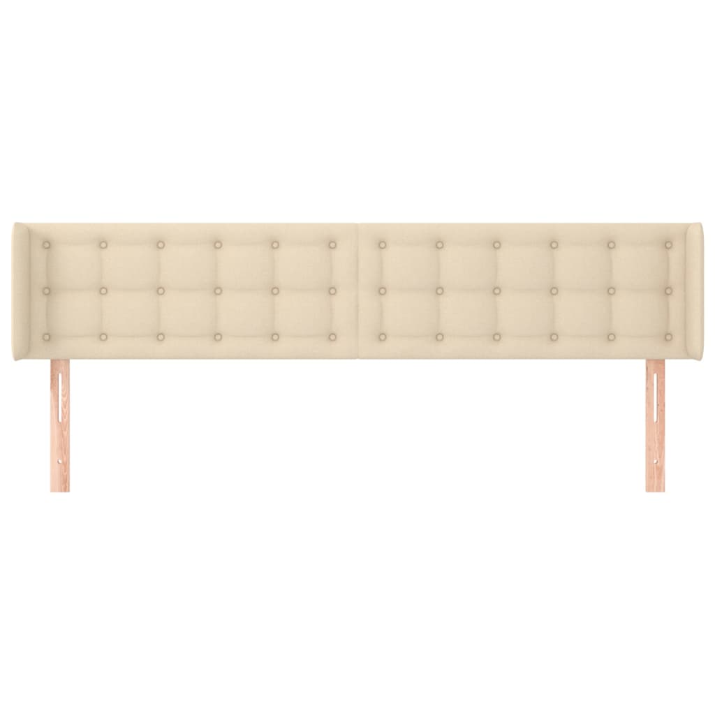 vidaXL Κεφαλάρι με Πτερύγια Κρεμ 183x16x78/88 εκ. Υφασμάτινο