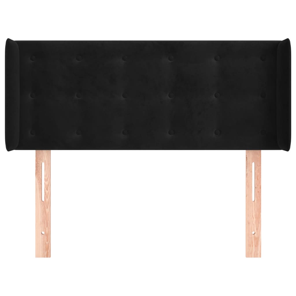 vidaXL Κεφαλάρι με Πτερύγια Μαύρο 83x16x78/88 εκ. Βελούδινο