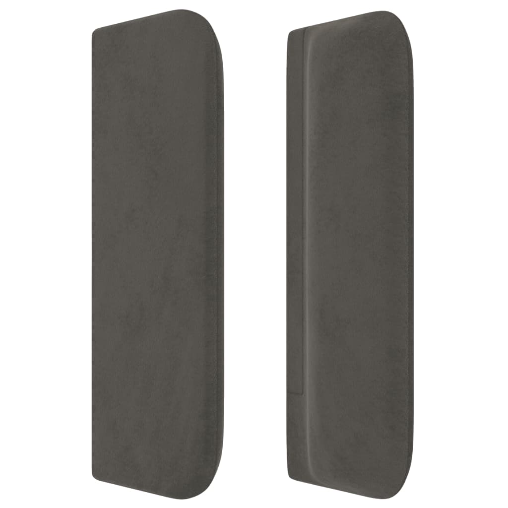 vidaXL Κεφαλάρι με Πτερύγια Σκούρο Γκρι 93x16x78/88 εκ. Βελούδινο