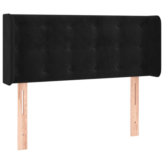 vidaXL Κεφαλάρι με Πτερύγια Μαύρο 93x16x78/88 εκ. Βελούδινο