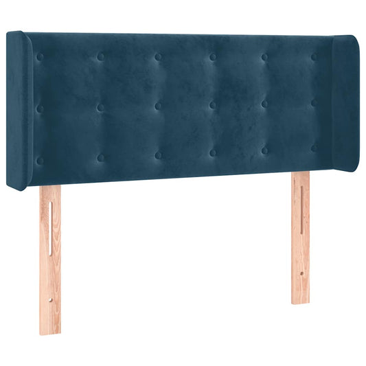 vidaXL Κεφαλάρι με Πτερύγια Σκούρο Μπλε 93x16x78/88 εκ. Βελούδινο