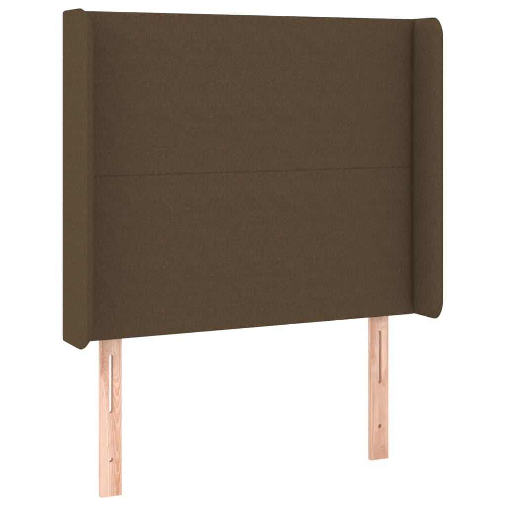 vidaXL Κεφαλάρι με Πτερύγια Σκούρο Καφέ 93x16x118/128 εκ.Υφασμάτινο