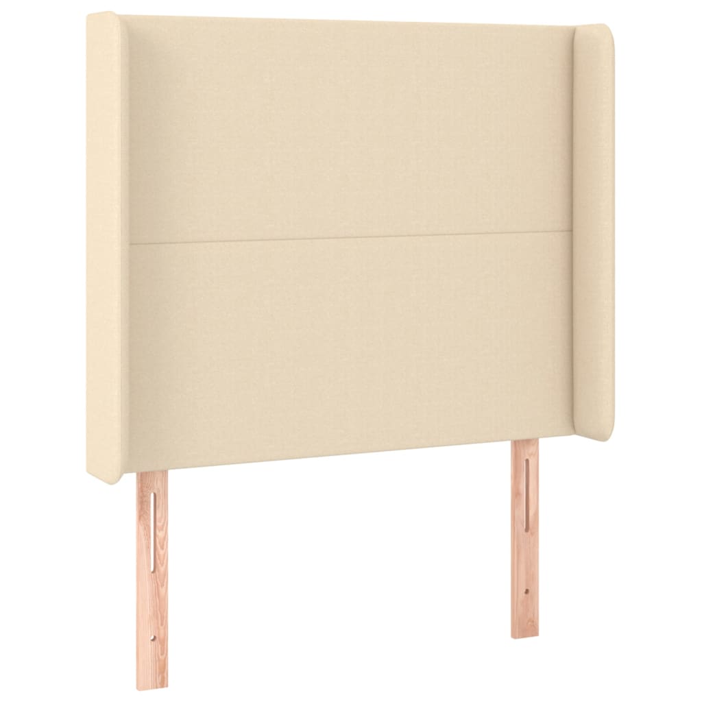 vidaXL Κεφαλάρι με Πτερύγια Κρεμ 93x16x118/128 εκ. Υφασμάτινο