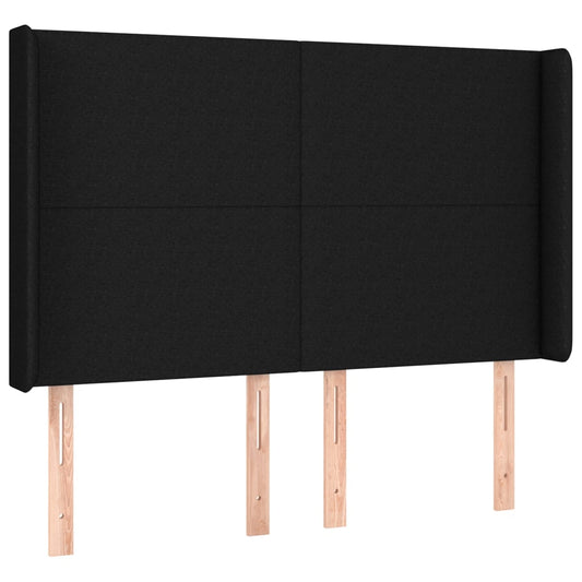 vidaXL Κεφαλάρι με Πτερύγια Μαύρο 147x16x118/128 εκ. Υφασμάτινο