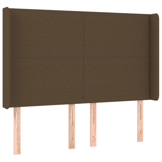 vidaXL Κεφαλάρι με Πτερύγια Σκούρο Καφέ 147x16x118/128 εκ. Υφασμάτινο